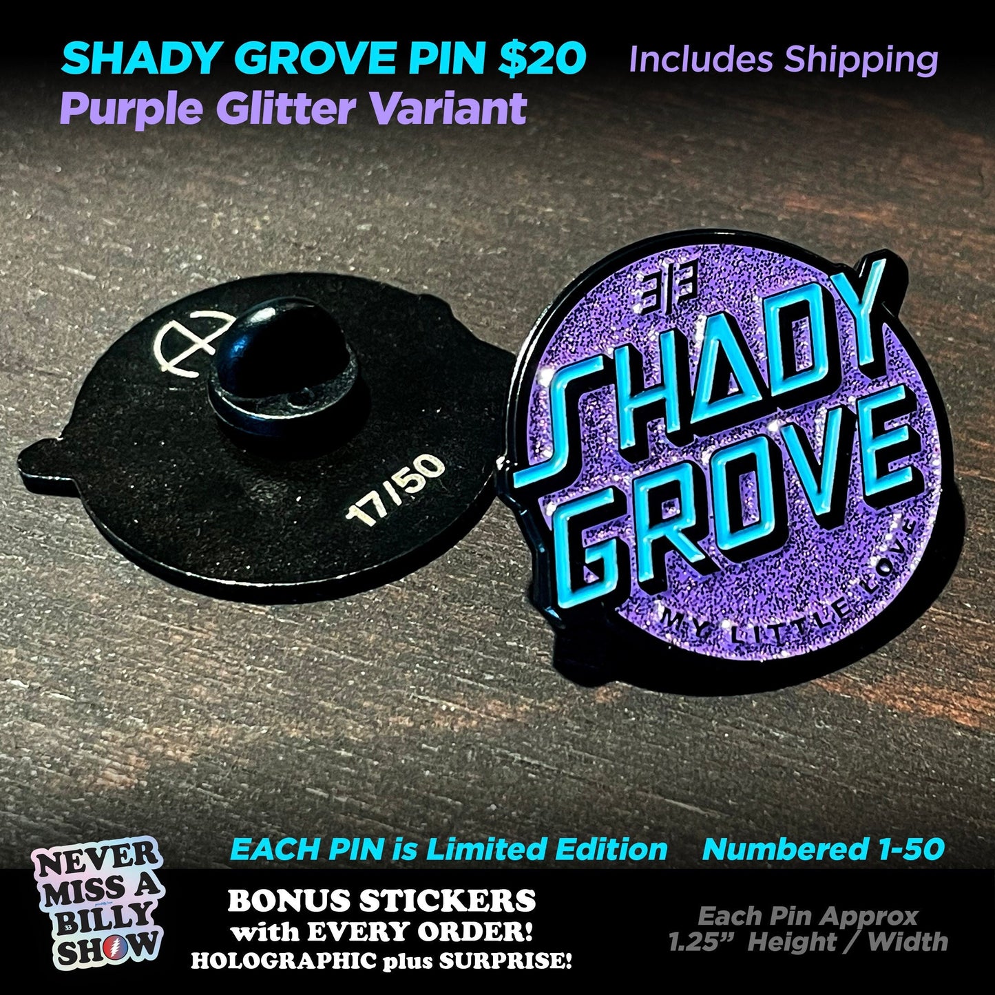 Shady Grove - Purple Glitter