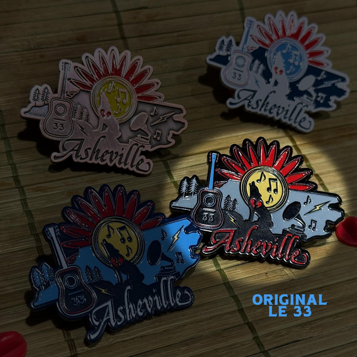 Asheville 6 Night Run Pins