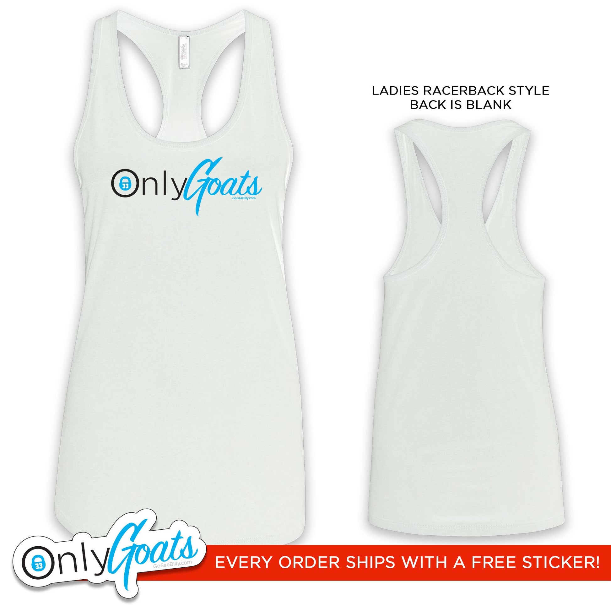Only Goats - Ladies Racerback