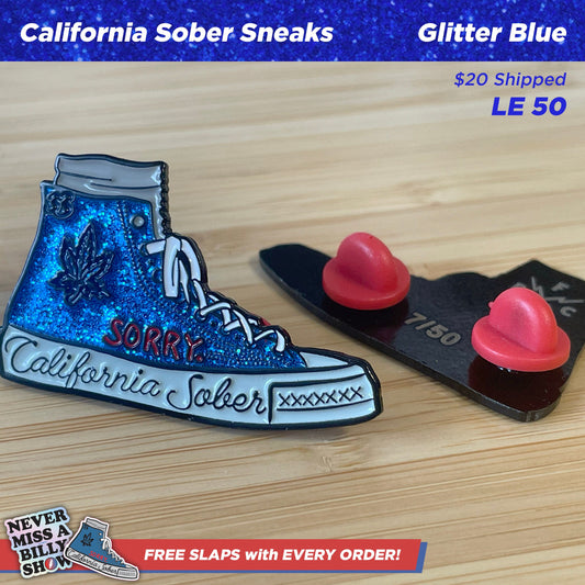 California Sober Sneaks - Glitter Blue