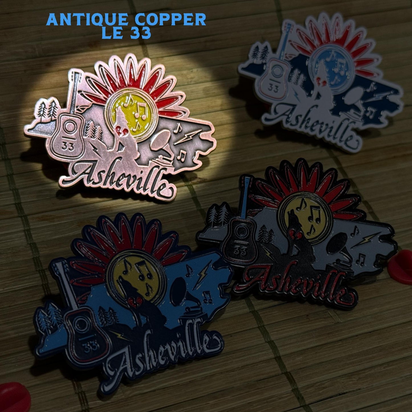 Asheville 6 Night Run Pins