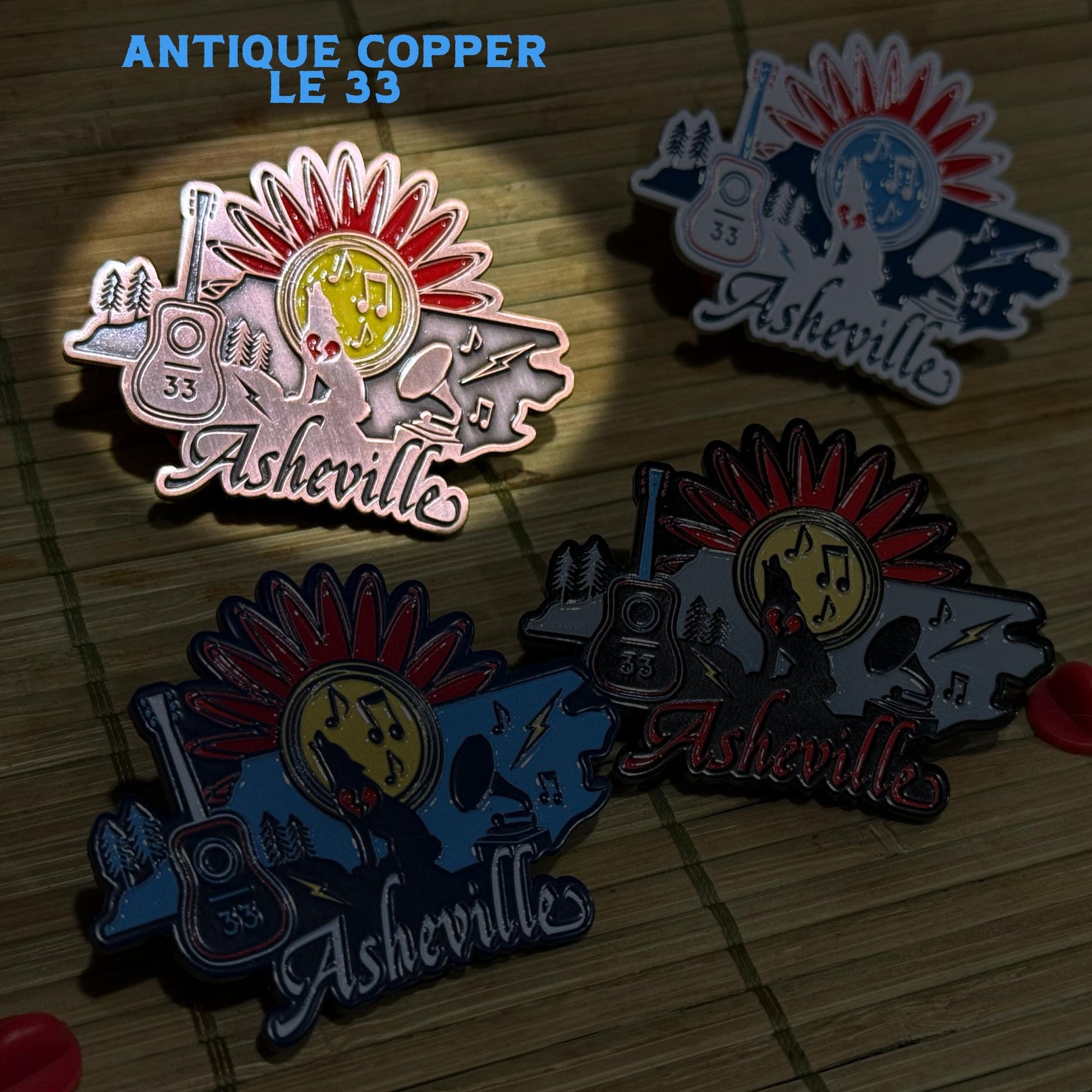 Asheville 6 Night Run Pins