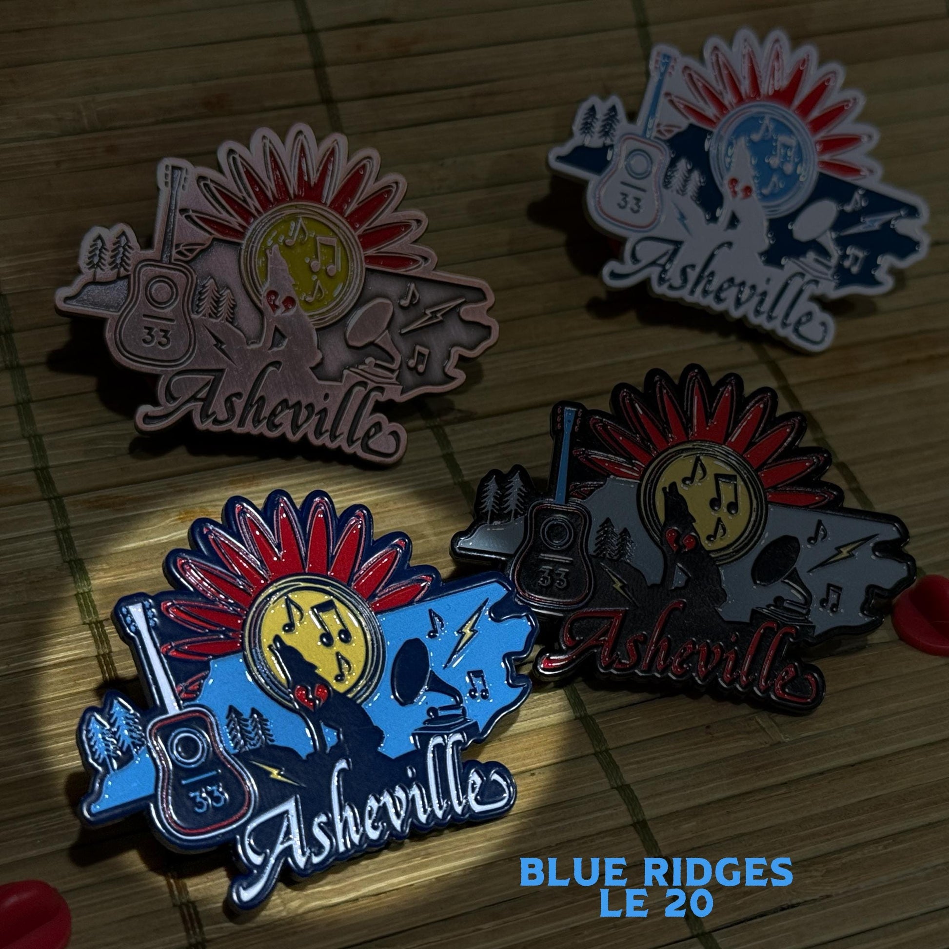 Asheville 6 Night Run Pins