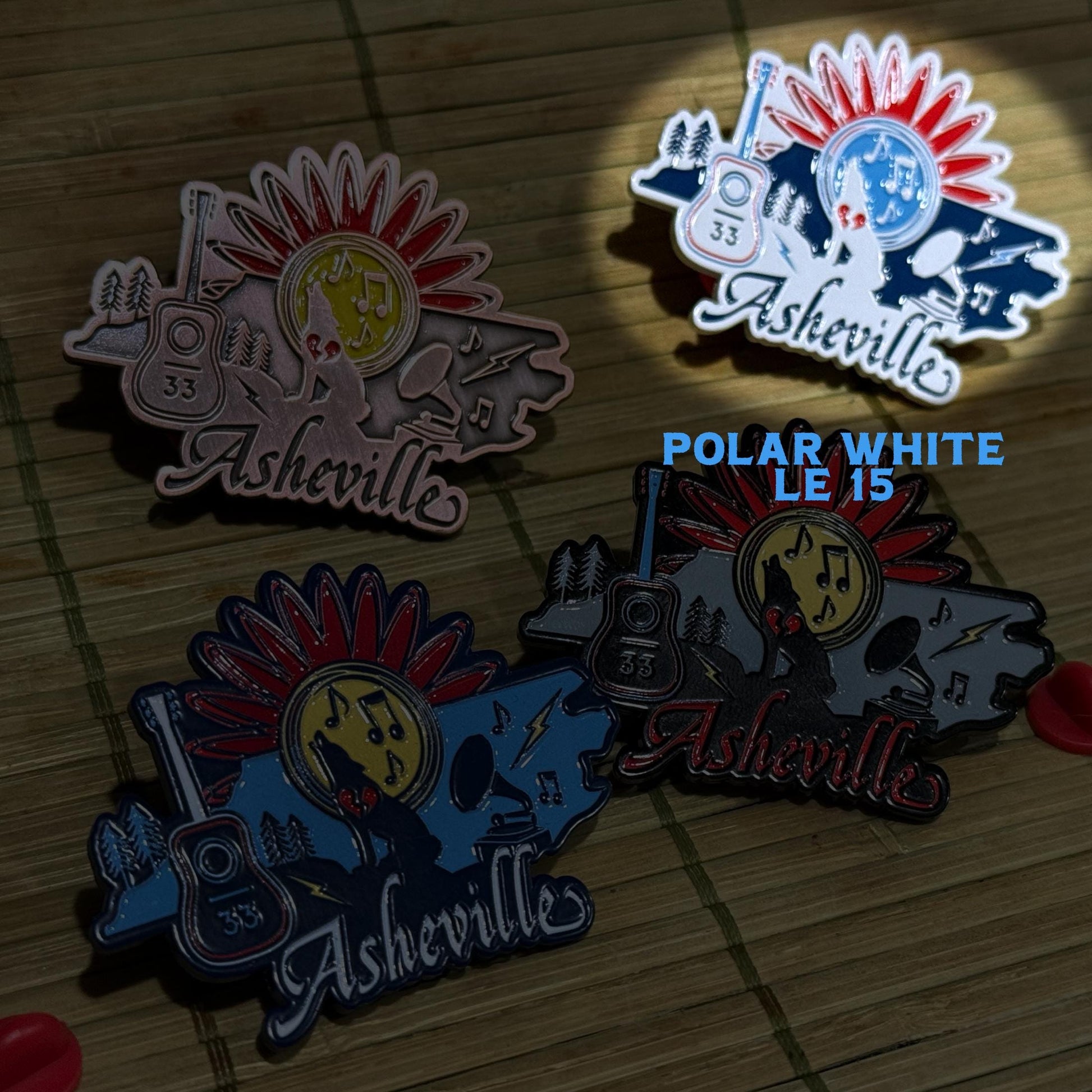 Asheville 6 Night Run Pins