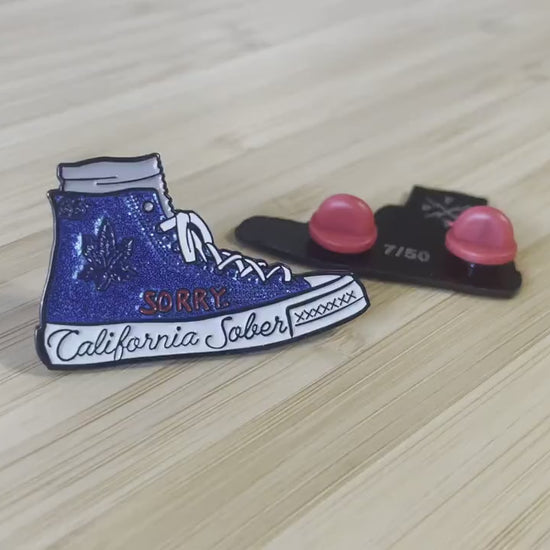 California Sober Sneaks - Glitter Blue
